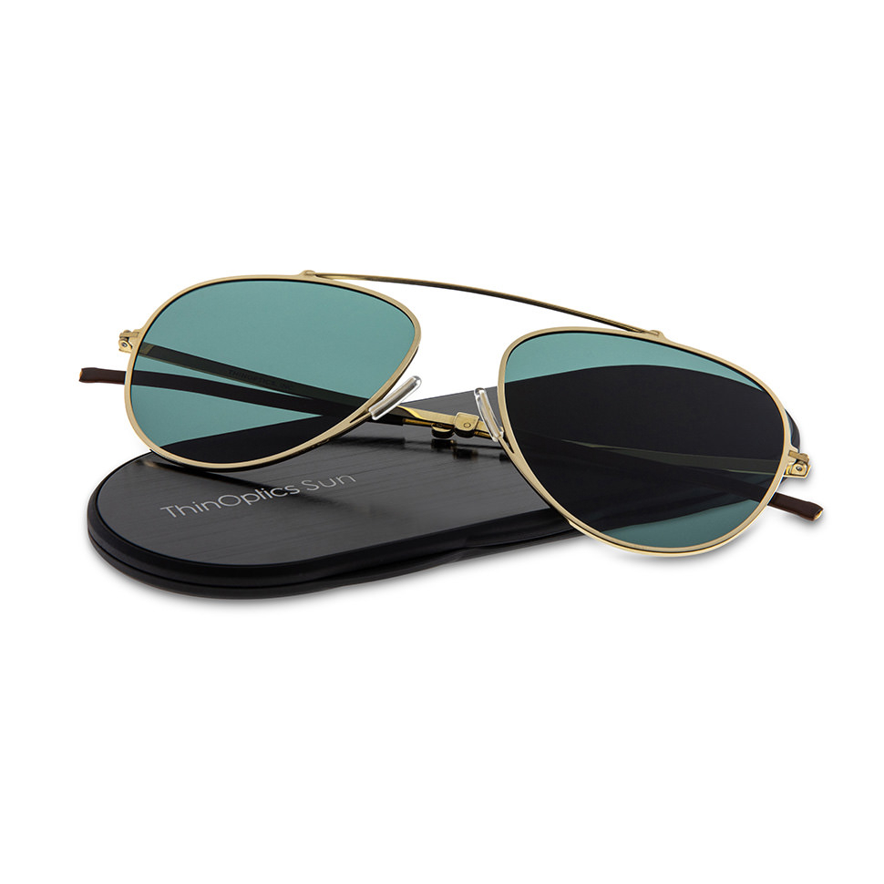 ThinOptics sun Aviator grau