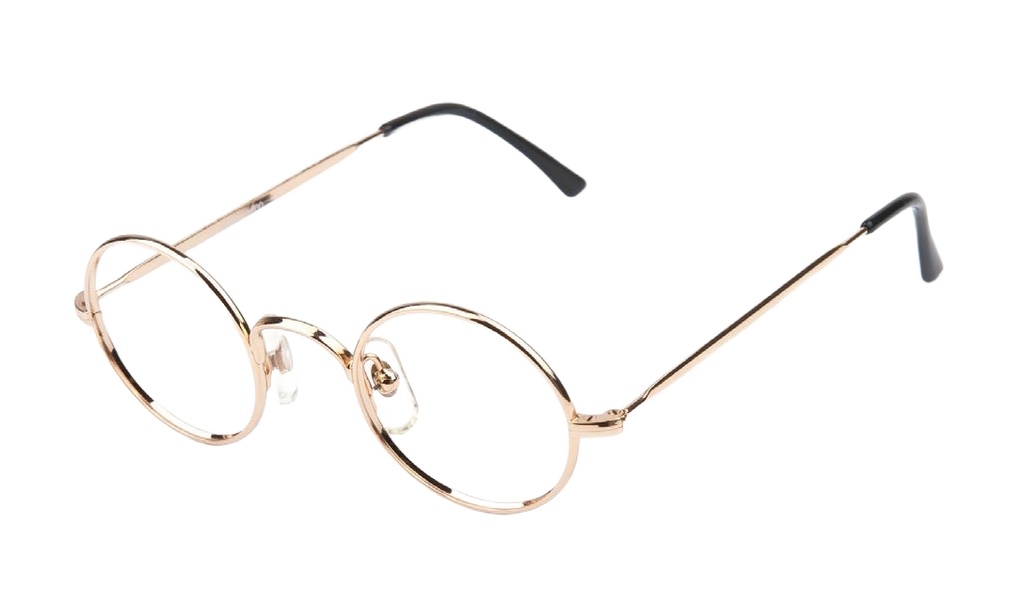 Rundbrille mit Pad gold 2004g