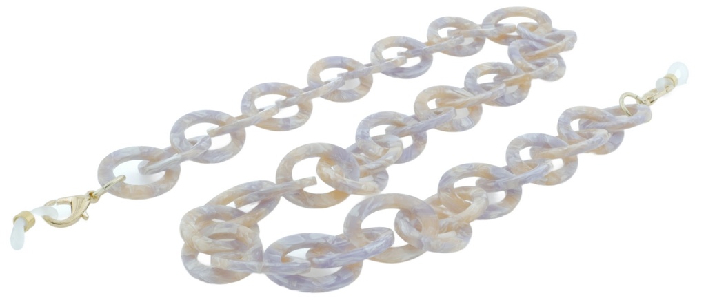 Acetate chain with carabines light purple