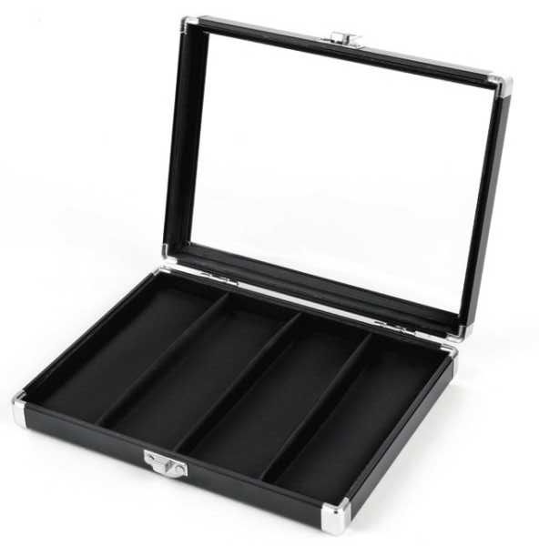 4-slot aluminium case black