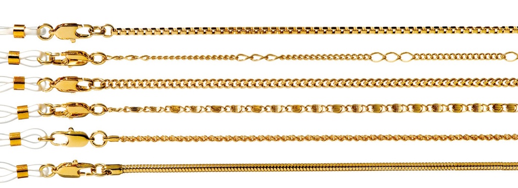 classic metal chains gold set