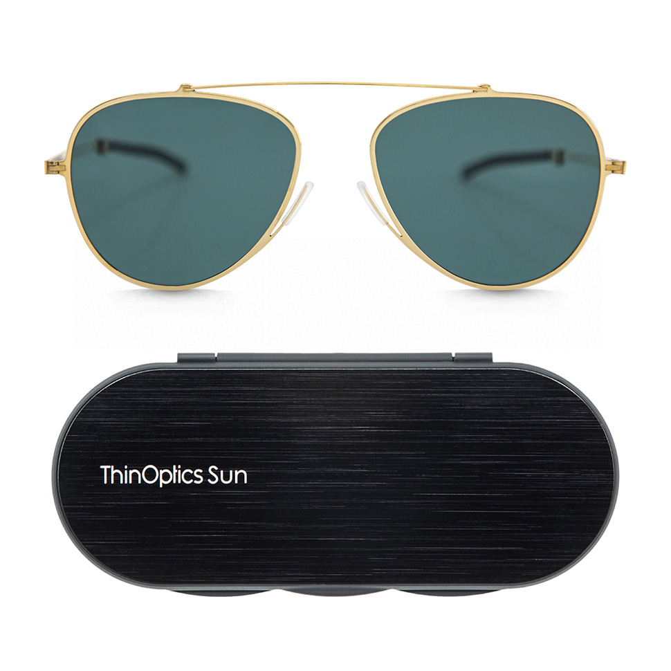 ThinOptics sun Aviator grau