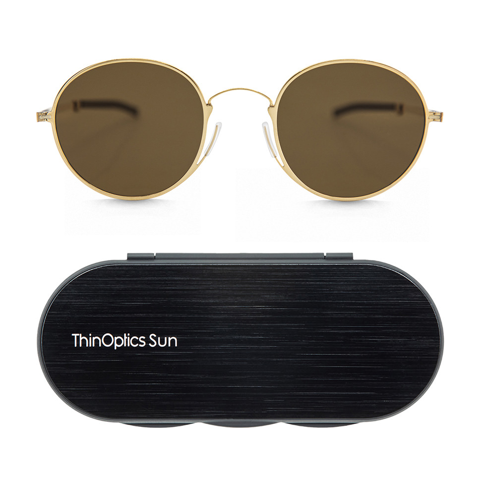 ThinOptics sun rund braun