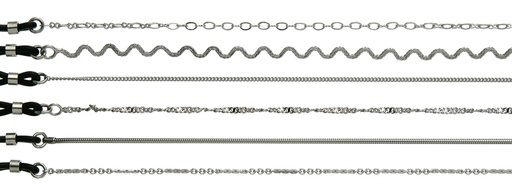 [km6w] feine Metallketten weiß Set