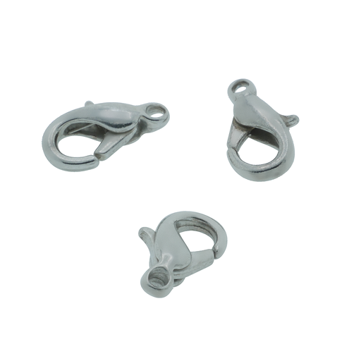 [karab-13w] chain clasp 13mm silver color