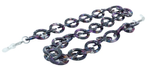 [ac102] Acetat Kette mit Karabinern dark purple 