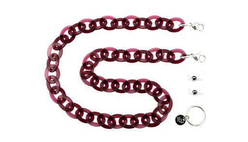 [FL50110] F&L acetate chain raspberry baret